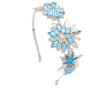 Silver and Blue Snowflake Headband
